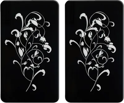 Image de WENKO Lot de 2 plaques de recouvrement Cuisine Aide à la découpe Planches Nero Tablettes
