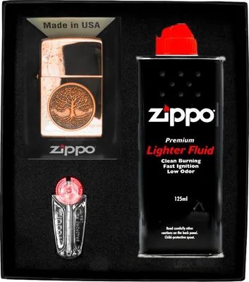 Produktbild von ZIPPO Feuerzeug BAUM DES LEBENS KUPFEREMBLEM Geschenkset Nr. 1