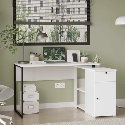 Produktbild von Skye Decor, Hochwertiger Schreibtisch (Elterncode) - 100% Melamin, Weiß, 129,8 cm