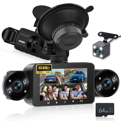 Productafbeelding van Dashcam 4-Kanaals - 3 Inch IPS Touchscreen - 1080p Resolutie