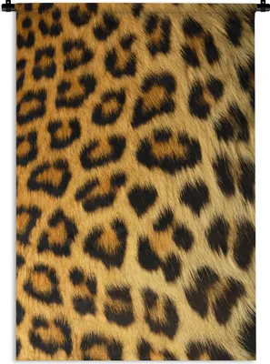 Produktbild von MuchoWow® Wandteppich Wandbehang Leopard - Fell - Haar 60x90 cm Tapisserie Dekoration Wandtuch - Foto-Teppich - Abwaschbar