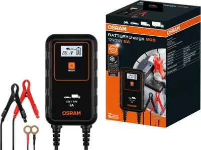 Immagine prodotto di Caricabatterie Osram BATTERYcharge 908 12V/24V 8A