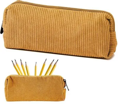 Produktbild von Gelbe Corduroy Etui mit Reißverschluss