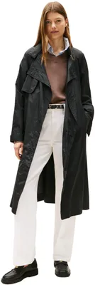 Immagine prodotto di Trench impermeabile in nylon, pieghevole, marca Tommy Hilfiger, taglia XL, colore nero