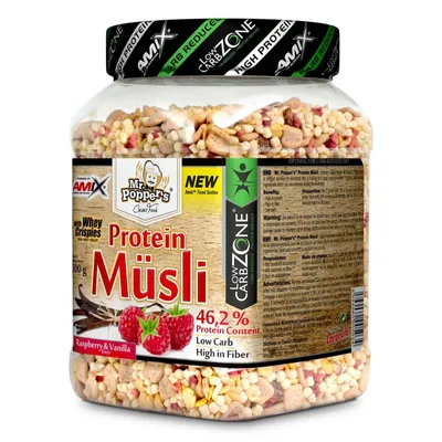Produktbild von Protein Müsli, Vanille, Himbeere, 500 g