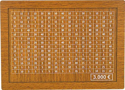 Produktbild von Spardose Holz Sparbüchse SparBox mit Sparziel und Zahlen zum ankreuzen Holzkiste Sparbüchse für Kinder (3000€)