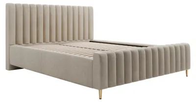 Produktbild von Polsterbett Excellent Home Lux 120x200 cm Amon 17 Beige Mit Metalllattenrost