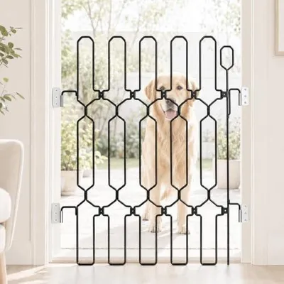 Zdjęcie produktu dla Kratka na drzwi dla psa składana wysuwana ochronna metal 66X78 cm
