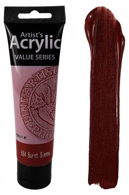 Zdjęcie produktu dla Farba Akrylowa Brązowa Artystyczna Phoenix Palona 684 Burnt Sienna 100ml