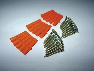 Produktbild von Prinz Schrauben 3 x 25 mm und Dübel 5 x 25 mm glanzverzinkt für Profile silber 250/270 cm (15 Stück)