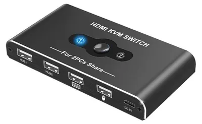 Image de Commutateur KVM avec résolution 4K 60Hz HDMI et 4 ports de données USB 3.0