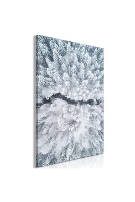 Produktbild von Italienischer Leinwand Leinwandbild - Tree Crowns (1 Part) Vertical 40x60 cm Landschaften c-B-0397-b-a