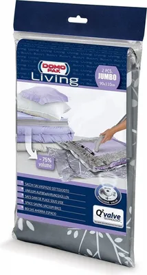 Produktbild von Domopak 913000, Weiche Kleidungsaufbewahrungstasche, Silber, Transparent, Weiß, Polyethylen, Polyethylenterephthalat, 90 cm, 110 cm