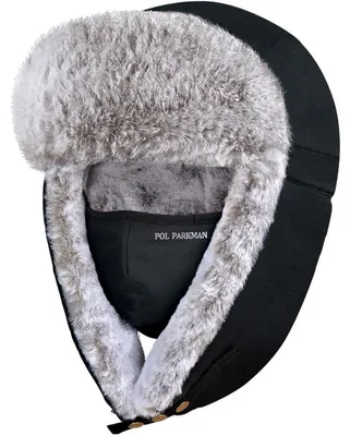 Produktbild von Wintermütze Fliegermütze mit Ohrenklappen Uni Winddicht Warm Kunstfell Schneedicht für Outdoor-Aktivitäten