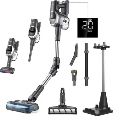 Produktbild von Akku-Staubsauger, 160 AW Saugkraft, bis zu 65 Minuten Laufzeit, Grau