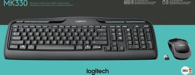 Image de Ensemble clavier/souris Logitech MK330, sans fil, noir