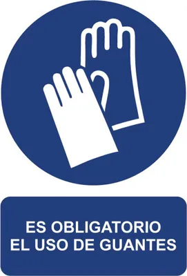 Immagine prodotto di Cartello obbligatorio "Indossare i guanti" (pvc 0,7 mm) 30x40 cm
