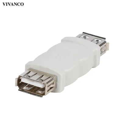 Produktbild von ViVanco™High-grade USB 2.0 compatible adapter, USB A, USB A, Weiß
