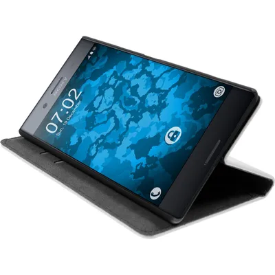 Produktbild von PhoneNatic Kunst-Lederhülle kompatibel mit Sony Xperia XZ Premium - Book-Case weiß + 2 Schutzfolien