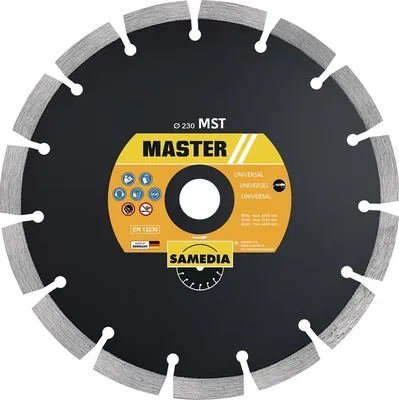 Productafbeelding van Diamantzaagschijf MST, 230 mm diameter, 22,23 mm boorgat, laserlassegmenten, segmenthoogte 11 mm, segmentdikte 2,6 mm