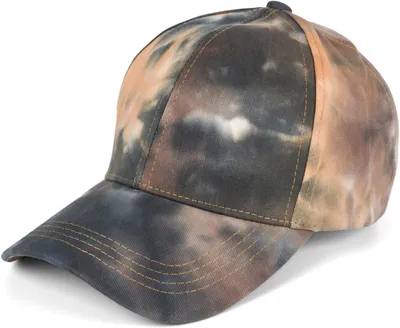 Produktbild von styleBREAKER Damen Baseball Cap mit Batik Muster | 6-Panel Sommer Basecap Baumwolle | Cappy mit Schirm verstellbar | Jedes Cap ein Unikat