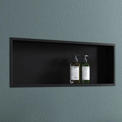Immagine prodotto di doporro Nicchia Doccia a Parete 30x90x8.3cm, Nicchia Bagno Doccia a Muro a Incasso in Acciaio Inox, Nero