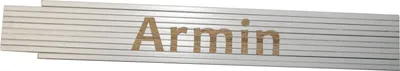 Produktbild von Armin Zollstock 2 m, weiß, Buchenholz, Klasse 3, Zentimeter zweiseitig