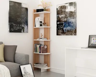 Produktbild von Skye Decor, Als- Als ZNA, Teak,,Weiß, Bücherregale, 170x45x22 cm, 100% Melaminbeschichtete Partikelplatte