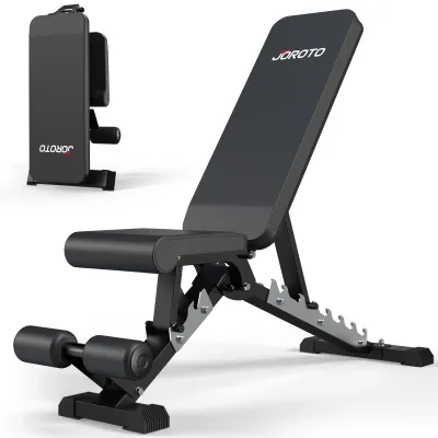 Immagine prodotto di JOROTO MD60 Panca pesi regolabile Panca da allenamento pieghevole Panca inclinata con acciaio rinforzato da 1,5 mm per uso domestico