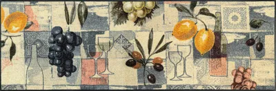 Produktbild von wash+dry Design Schmutzfangmatte - Gusto Mediterraneo - 60 x 180 cm