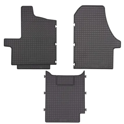 Produktbild von für  Citroen Jumper ab 09/2006 PETEX Gummimatte 3-teilig schwarz Passform Fußmatten