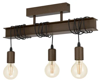 Image de Plafonnier LED LB22 Townshend 4xE27, brun antique, 43522