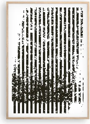 Produktbild von Gerahmtes Poster - Rahmen in heller Eiche - Abstraktion Schwarz Gürtel - 70x100 cm - Wand Bild - Wanddeko - Wandbilder - Kunstposter - Wandposter - Bilderrahmen - Bilder - P2NPA70x100-4855