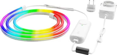 Obrázok produktu pre TWINKLY TWFL300STW-WEU Vnútorné dekoratívne osvetlenie, LED ohybná trubica, 300 RGB LED svetiel, dĺžka 3 m, Bluetooth, WiFi, vodeodolnosť IP20, biely kábel