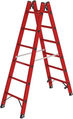 Produktbild von Günzburger Steigtechnik Sprossen-Stehleiter GFK 2 x 6 Sprossen - 036406