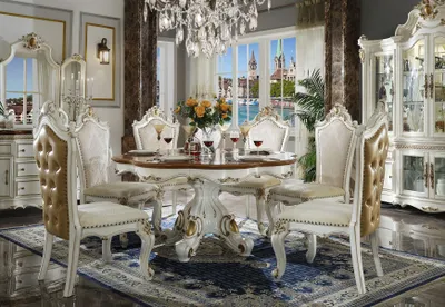 Produktbild von Königlicher 9tlg. Esszimmer Garnitur Set Barock Rokoko Tisch 8x Stühle Stuhl