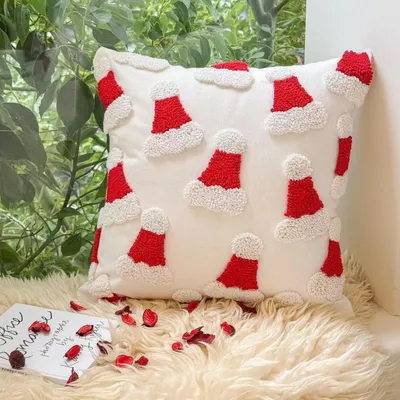 Produktbild von Kissenbezug Weihnachten 45x45 cm, 2 Stück, Weihnachtsmütze B