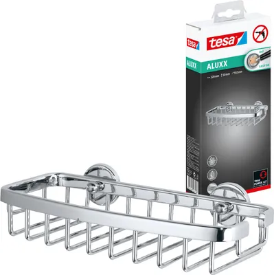 Produktbild von tesa Duschregal Duschablage Duschkorb Seifenkorb Badregal ohne Bohren schmal