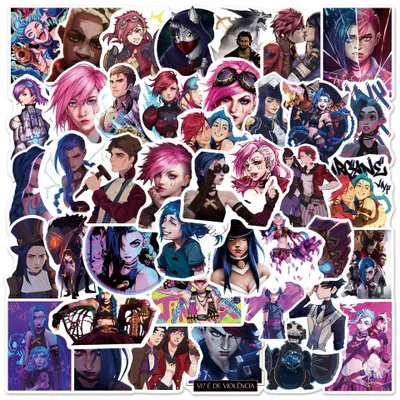 50 Stück Anime-Vinyl-Sticker, wasserfest, für Laptop, Skateboard