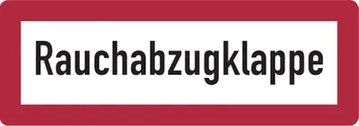 Produktbild von Dreifke® Aufkleber Feuerwehrschild, Rauchabzugklappe - DIN 4066 | 210x74 mm, ...
