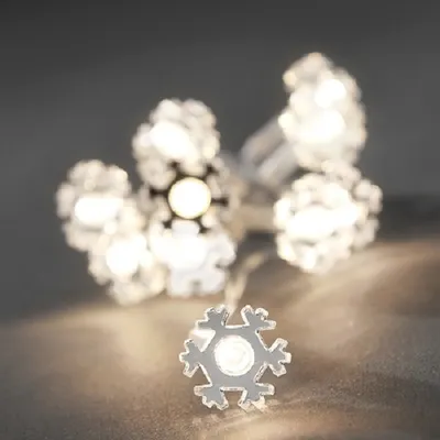 Produktbild von LED Deko Lichterkette 10er Schneeflocke warmweiß innen 3185-103