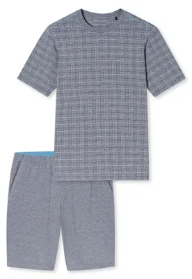 Produktbild von SCHIESSER Selected Premium Jacquard Schlafanzug kurz admiral