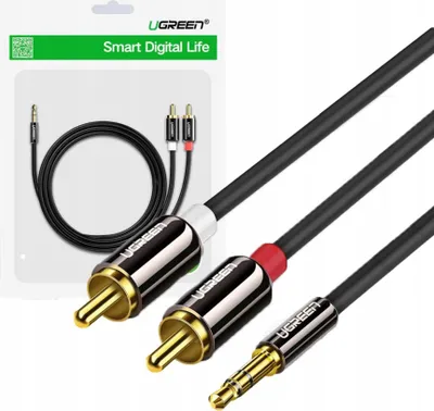 Immagine prodotto di Ugreen Av116 Cavo da Jack 3,5Mm a 2Rca (Cinch) 3M (Nero)