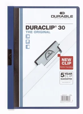 Produktbild von DURABLE Klemmmappe DURACLIP® 30 A4, 220007 dunkelblau