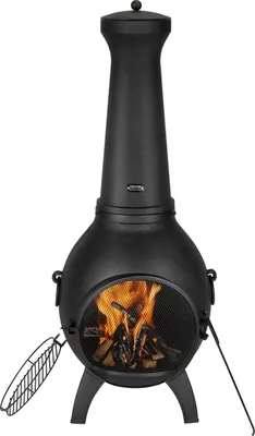 Produktbild von VEVOR Gartenkamin, 52x50x130 cm, Terrassenkamin Feuerstelle, Aztekenofen zum Grillen und Heizen, für Terrasse/Garten/Hinterhof