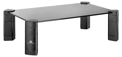 Monitorerhöhung verstellbar, gehärtetes Glas, bis 20 kg