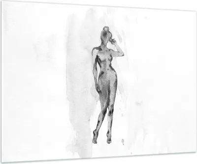 Produktbild von Bilder auf glas - Einteilig - Nacktheit Frau Körper - 100x70cm - Glasbilder - Wandbilder - Bilder - zum Aufhängen bereit - Wanddekoration aus Glas - Glas Bilder - Wandbild auf Glas - GAA100x70-5075