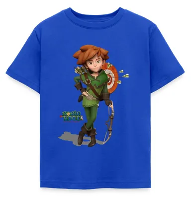 Produktbild von Spreadshirt Robin Hood Mit Pfeil Und Bogen Kinder T-Shirt, 110/116 (5-6 Jahre), Royalblau
