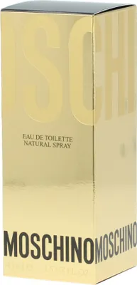 Produktbild von Moschino Pour Femme, Frauen, 45 ml, Nicht nachfüllbare Flasche, Freesie, Galbanharz, Geißblatt, Pflaume, Nelke, Gardenia, Muskatnuss, Pfeffer, Rose, Canangabaum, Ambra, Moschus, Patschuli, Sandelholz, Vanille