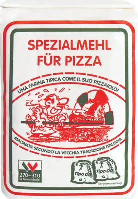 A bag of flour for pizza.